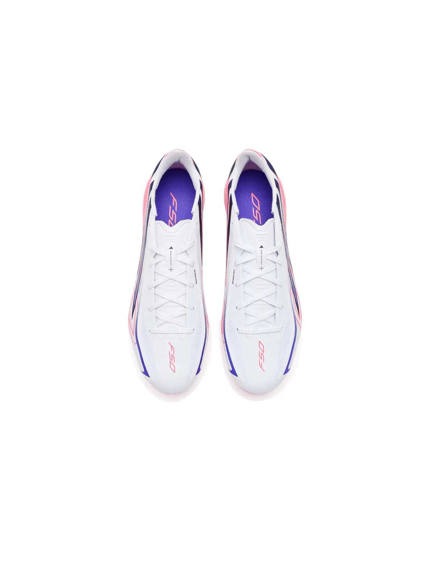Бутсы F50 Hyperfast League Artificial Ground Adidas — изображение 2 из 4, белый/фиолетовый
