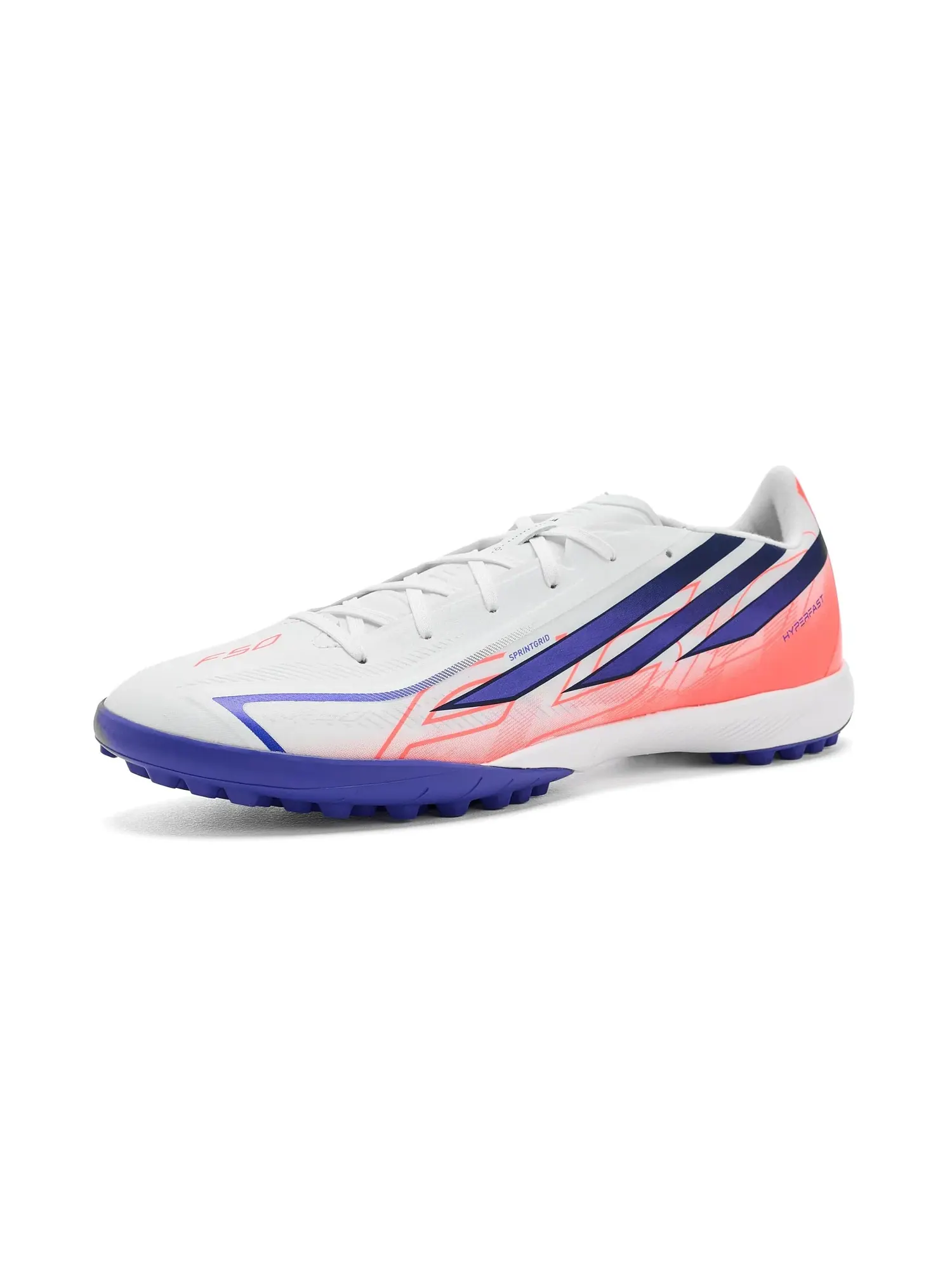 Бутсы F50 Hyperfast League Turf Soccer Cleats Adidas — изображение 1 из 4, белый/фиолетовый