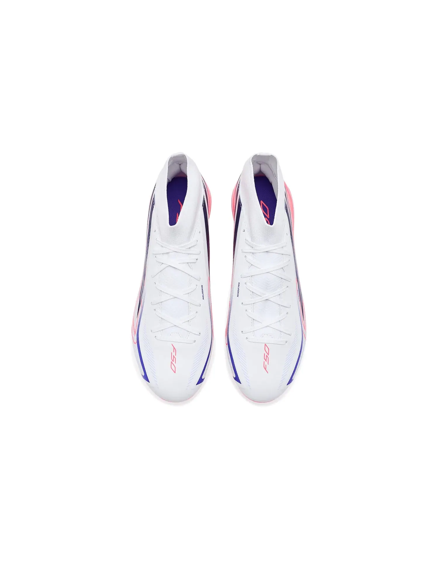 Бутсы F50 Hyperfast League Mid Top Firm Ground Adidas — изображение 2 из 4, белый/фиолетовый
