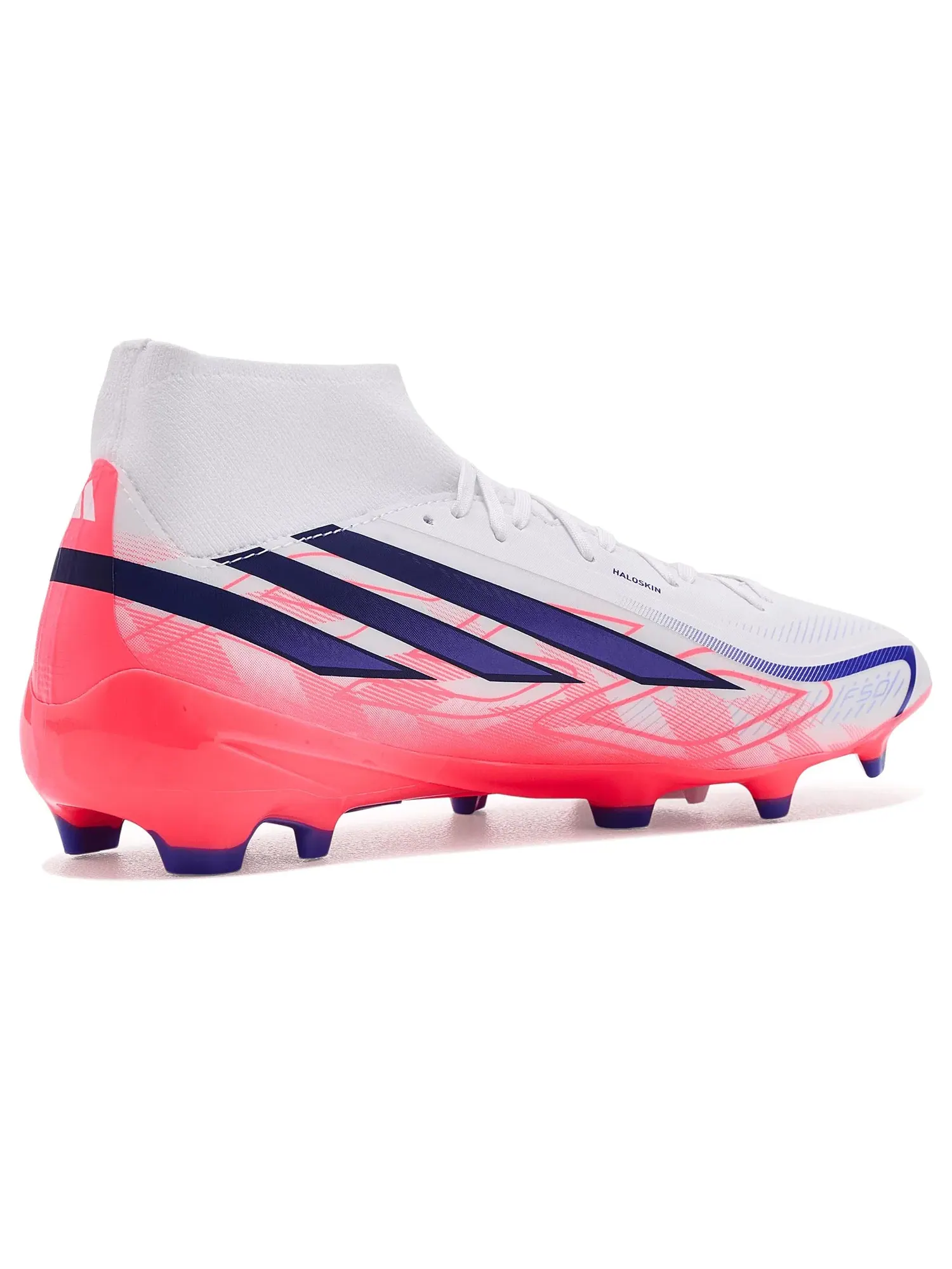 Бутсы F50 Hyperfast League Mid Top Firm Ground Adidas — изображение 3 из 4, белый/фиолетовый