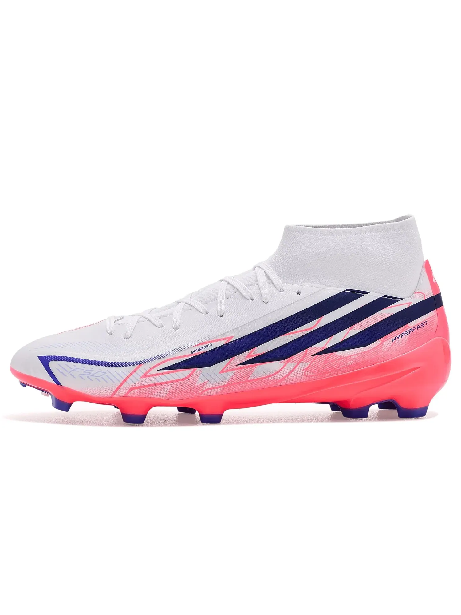 Бутсы F50 Hyperfast League Mid Top Firm Ground Adidas — изображение 4 из 4, белый/фиолетовый