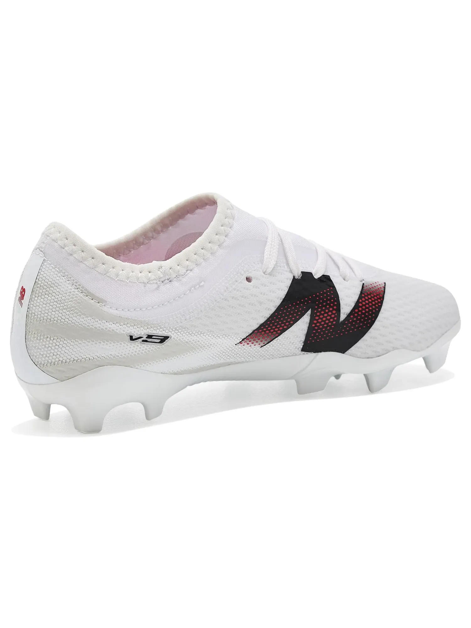 Бутсы Furon Team Junior Fg V9 (для маленьких и больших детей) New Balance Kids — изображение 3 из 4, белый/черный