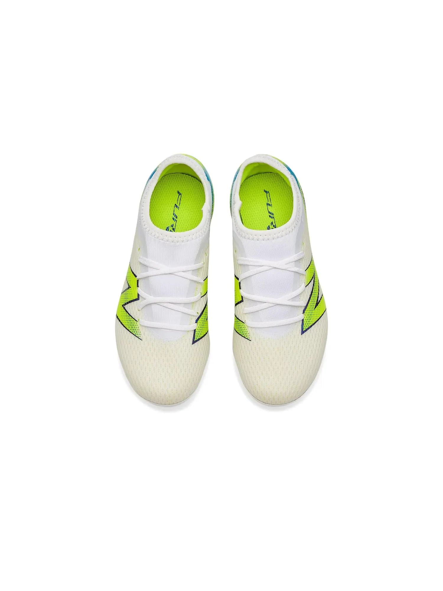 Бутсы Furon Team Junior Fg V9 (для маленьких и больших детей) New Balance Kids — изображение 2 из 4, белый/зеленый