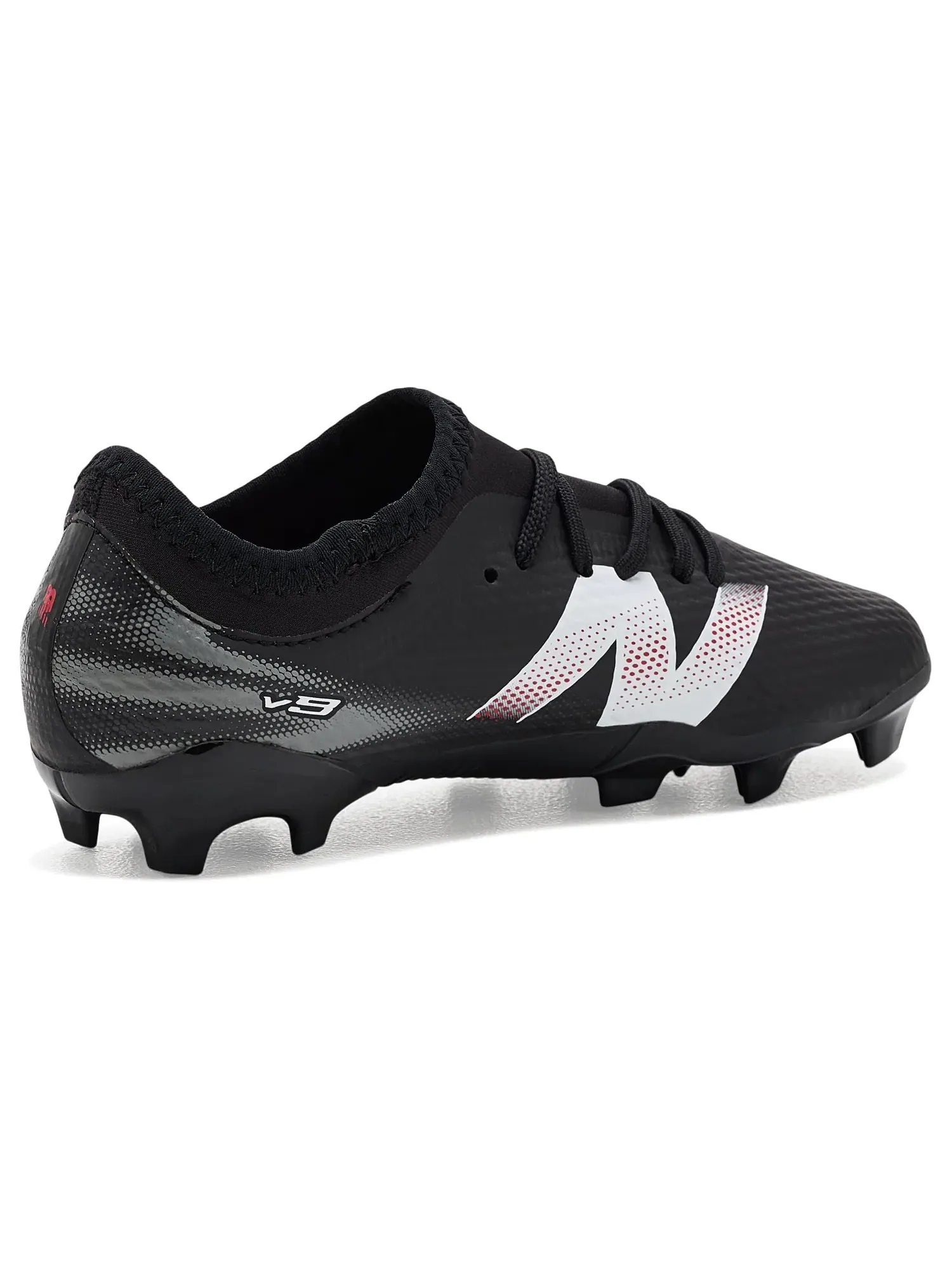 Бутсы Furon Team Junior Fg V9 (для маленьких и больших детей) New Balance Kids — изображение 3 из 4, черный/белый