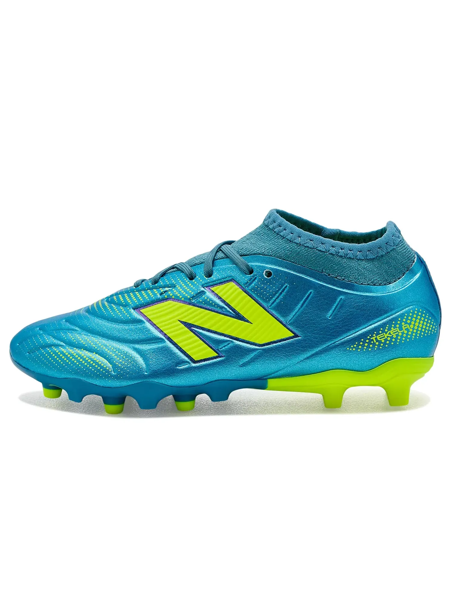 Бутсы Tekela Team Low Laced Junior Fg V5 (для маленьких и больших детей) New Balance Kids — изображение 4 из 4