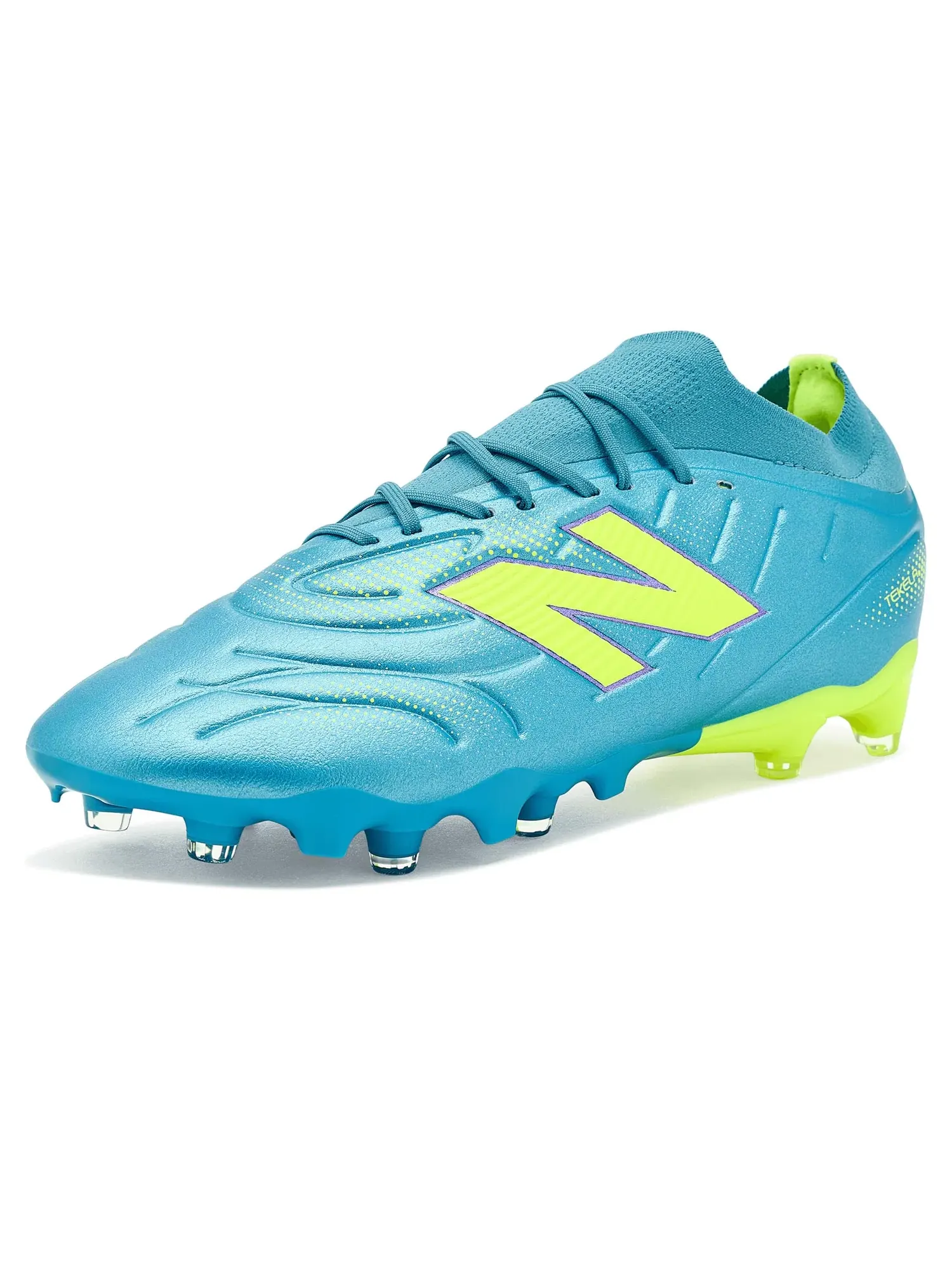 Бутсы Tekela Team Low Laced FG V5 New Balance — изображение 1 из 4, металлик синий/зеленый