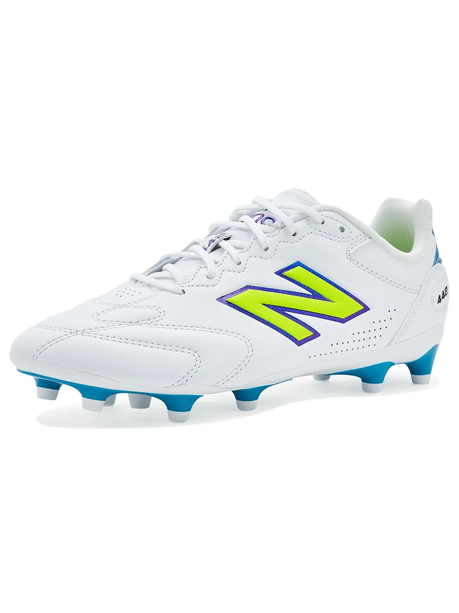 Бутсы 442 Team FG V3 New Balance — изображение 1 из 4, белый/зеленый