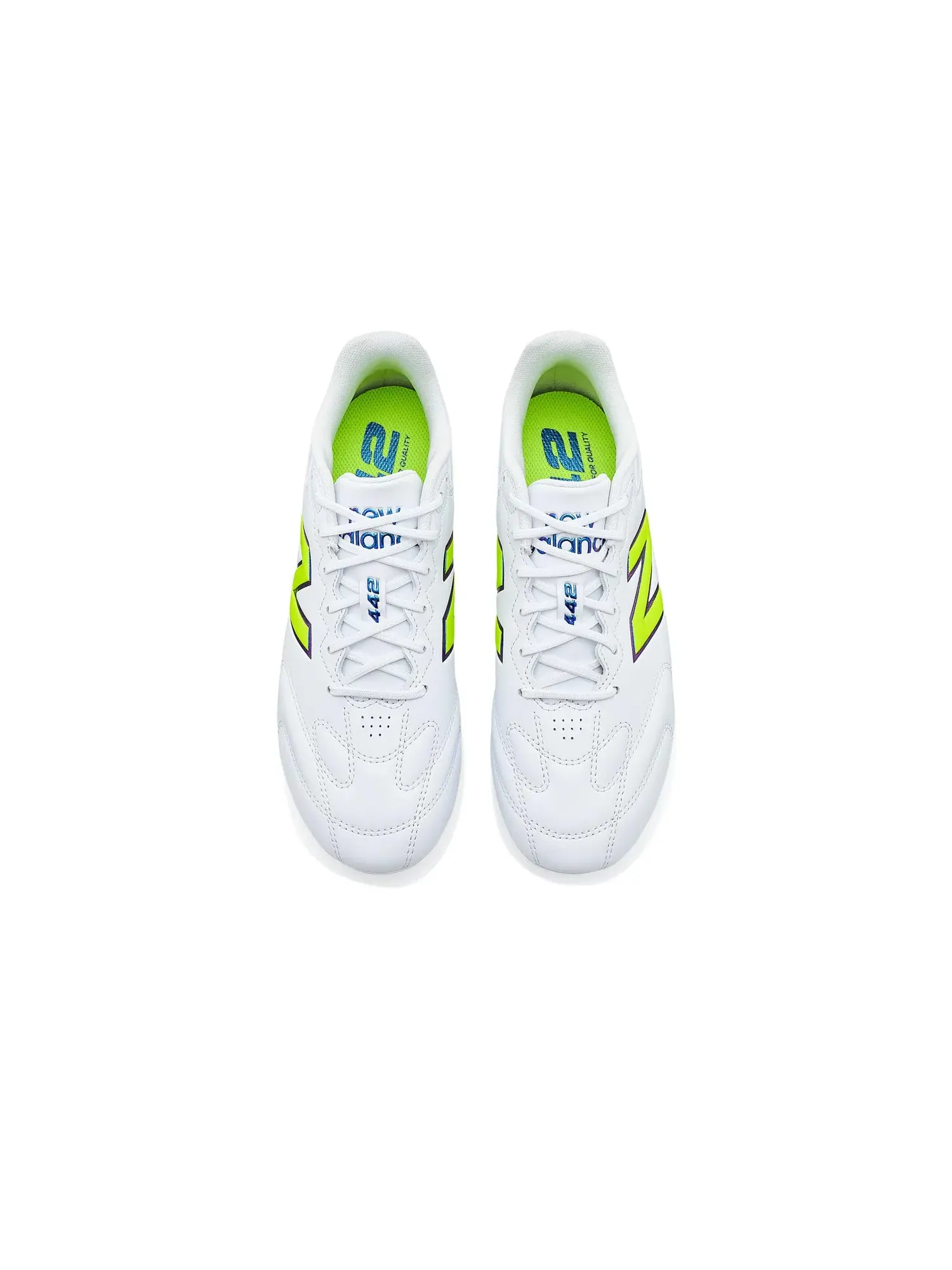 Бутсы 442 Team FG V3 New Balance — изображение 2 из 4, белый/зеленый