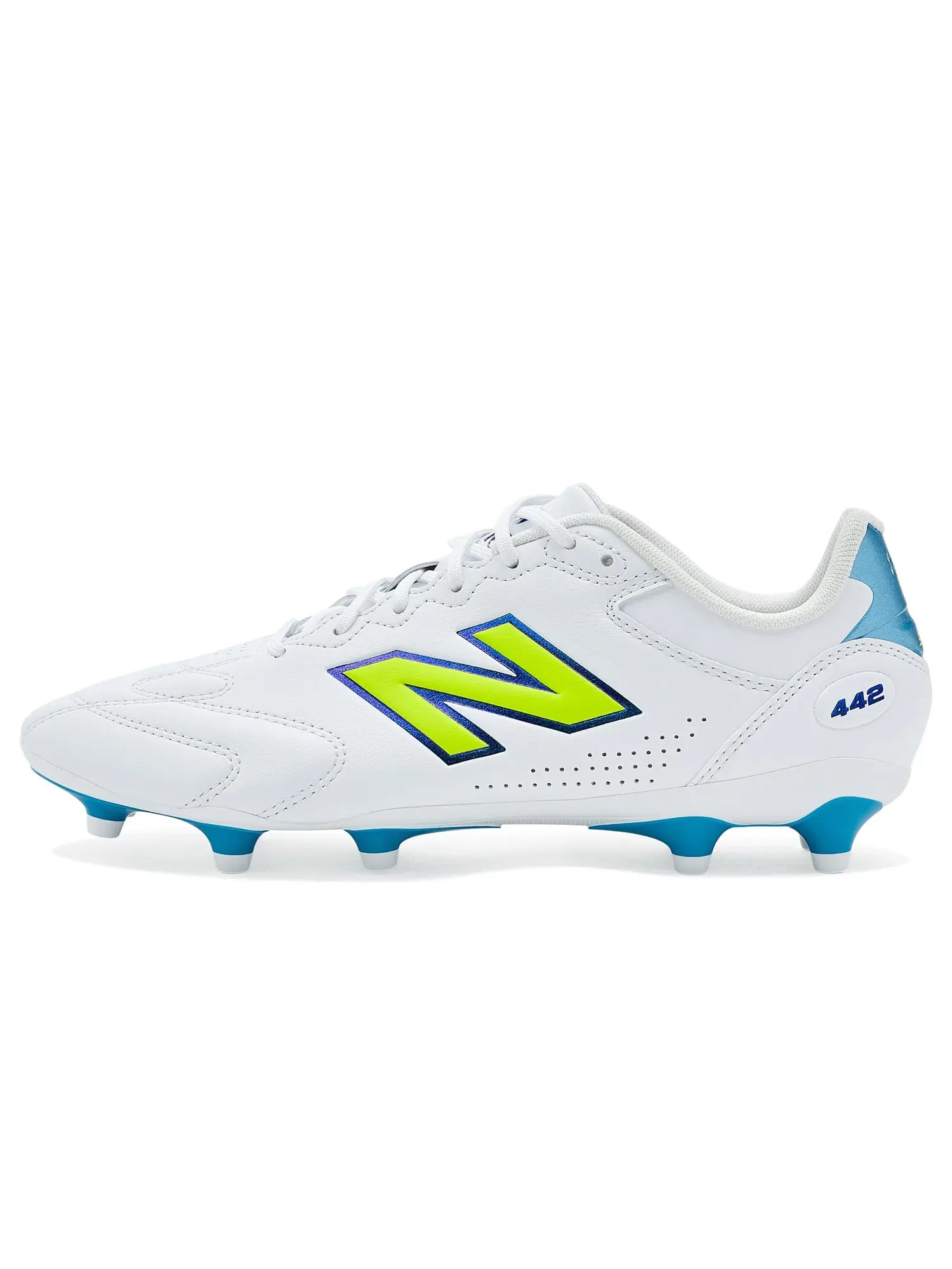Бутсы 442 Team FG V3 New Balance — изображение 4 из 4, белый/зеленый