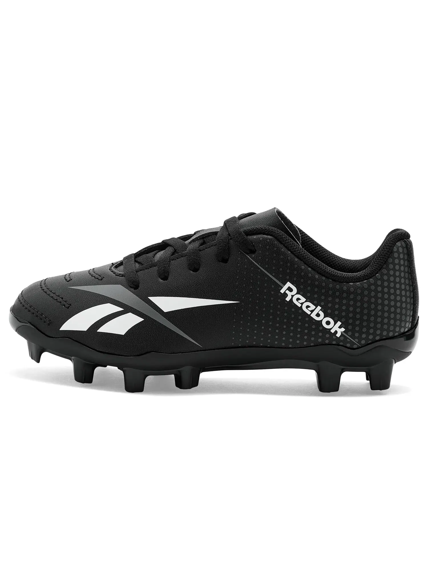 Бутсы Strike MG Soccer Cleat (для маленьких и больших детей) Reebok Kids — изображение 4 из 4, черный/серый