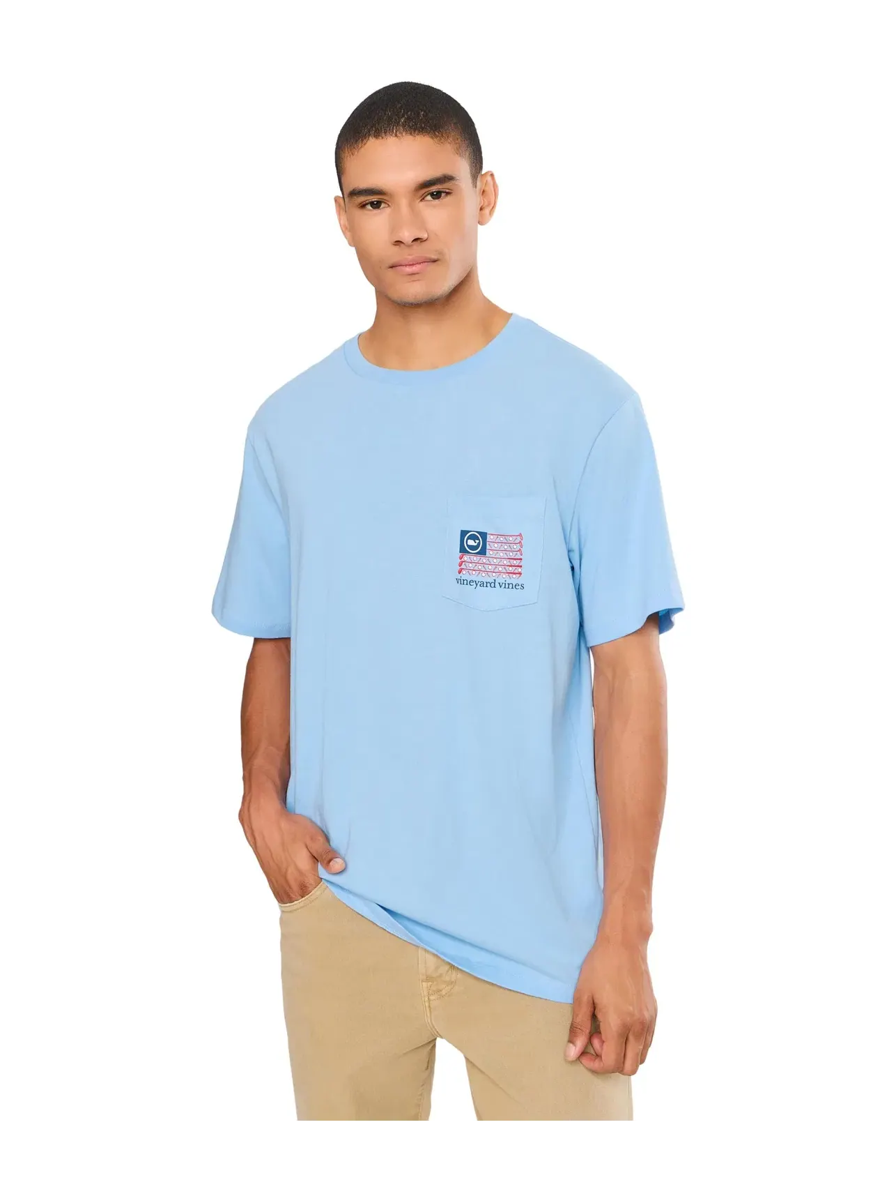 Футболка с коротким рукавом и изображением флага для гольфа Vineyard Vines — 1