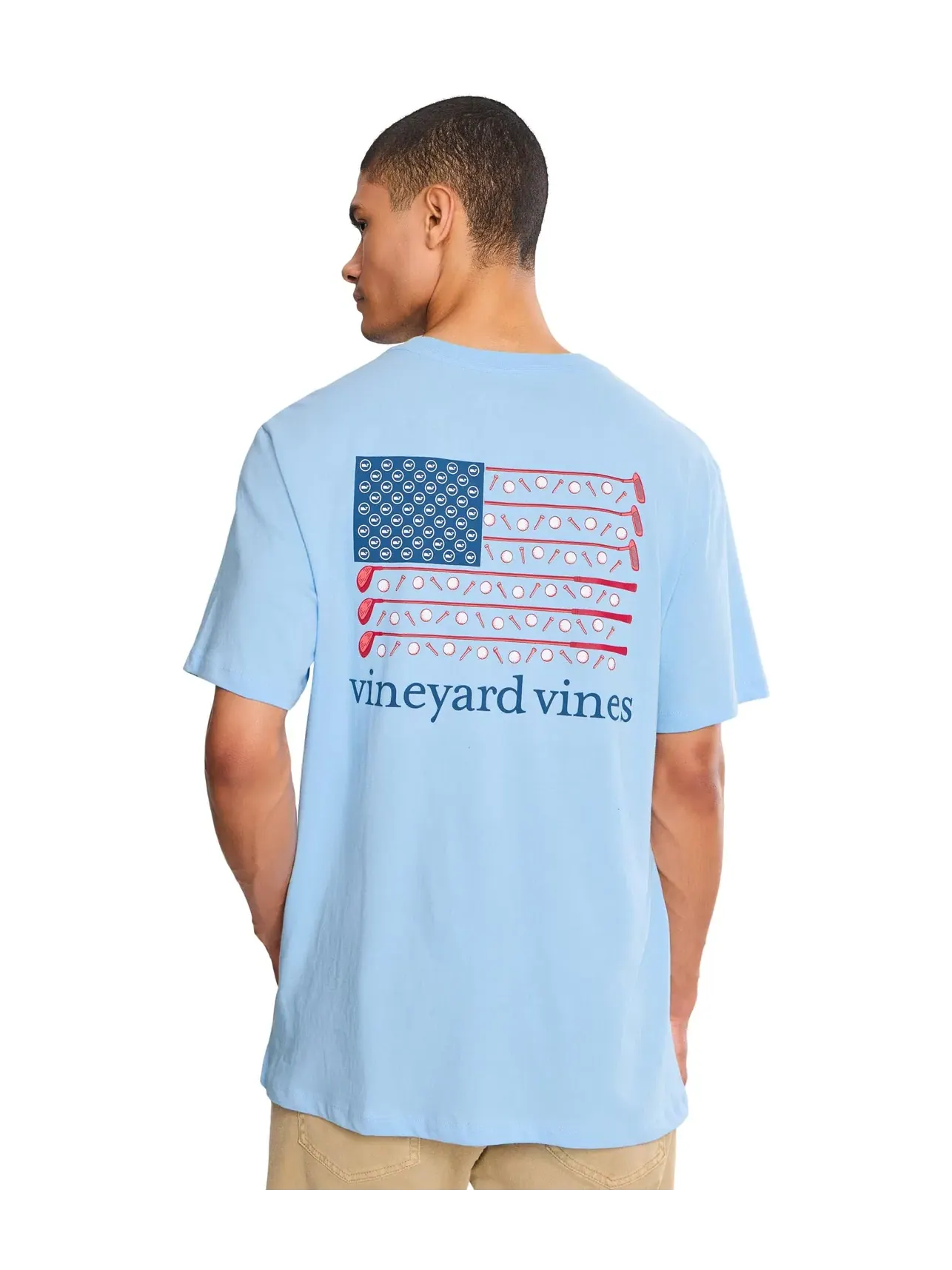 Футболка с коротким рукавом и изображением флага для гольфа Vineyard Vines — 4