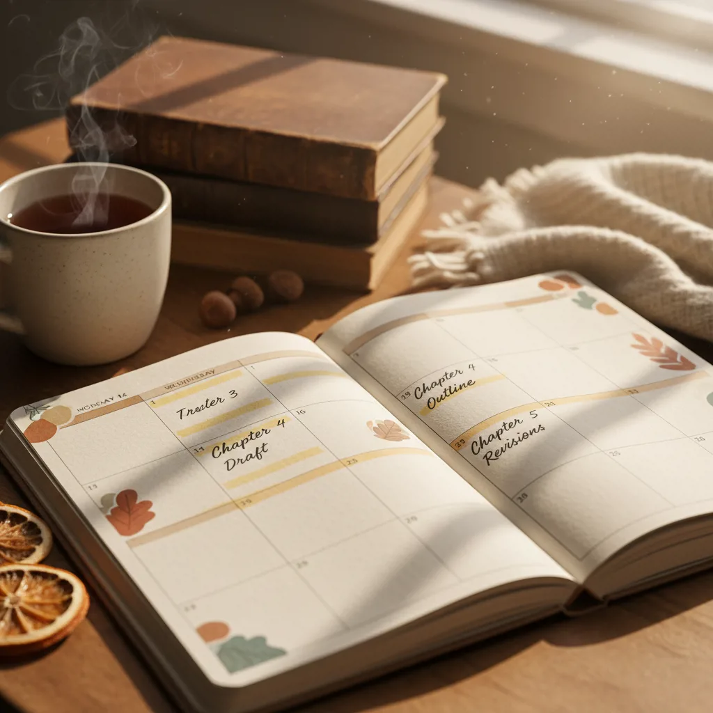 Календарь публикаций глав на Wattpad