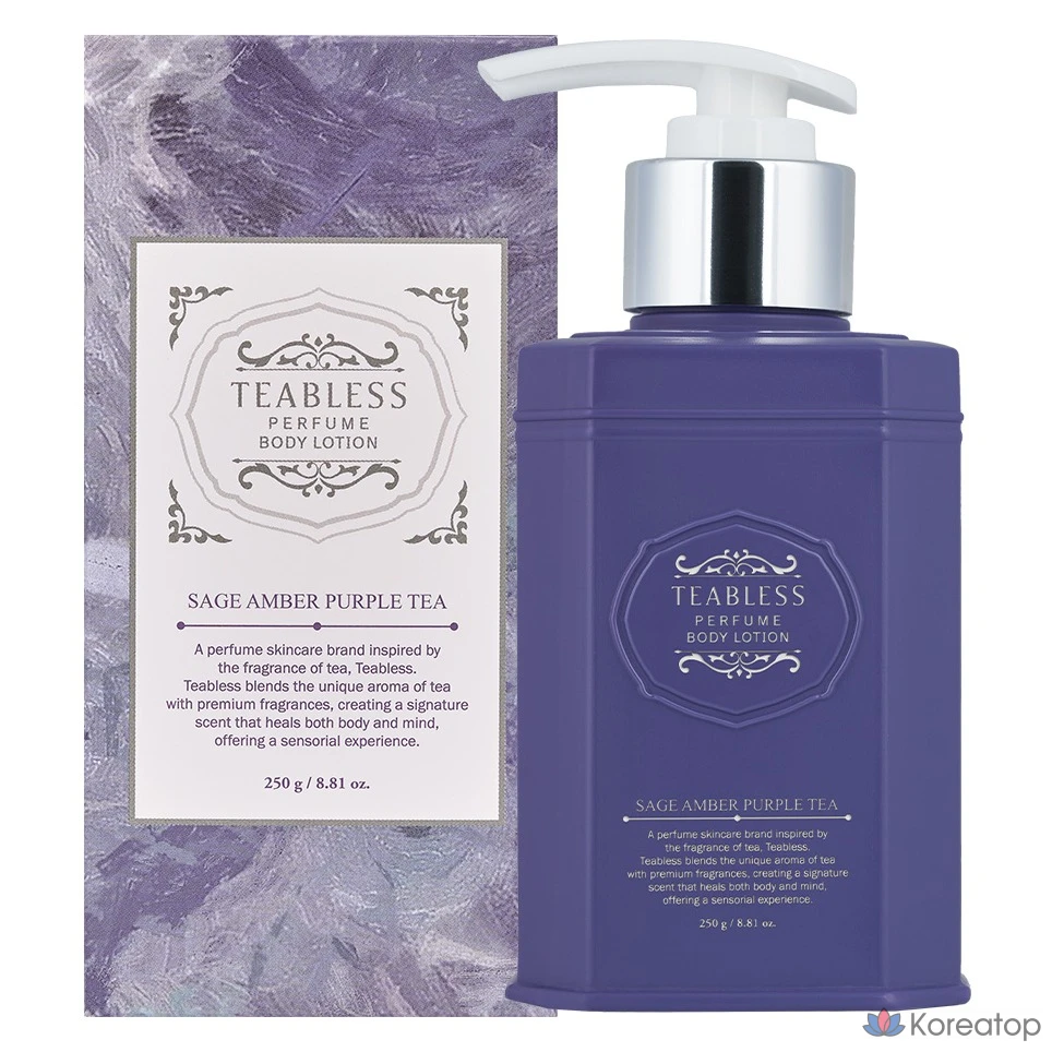 Лосьон для тела TEABLESS Body Lotion Sage Amber Purple Tea, 250 г, 1 шт.