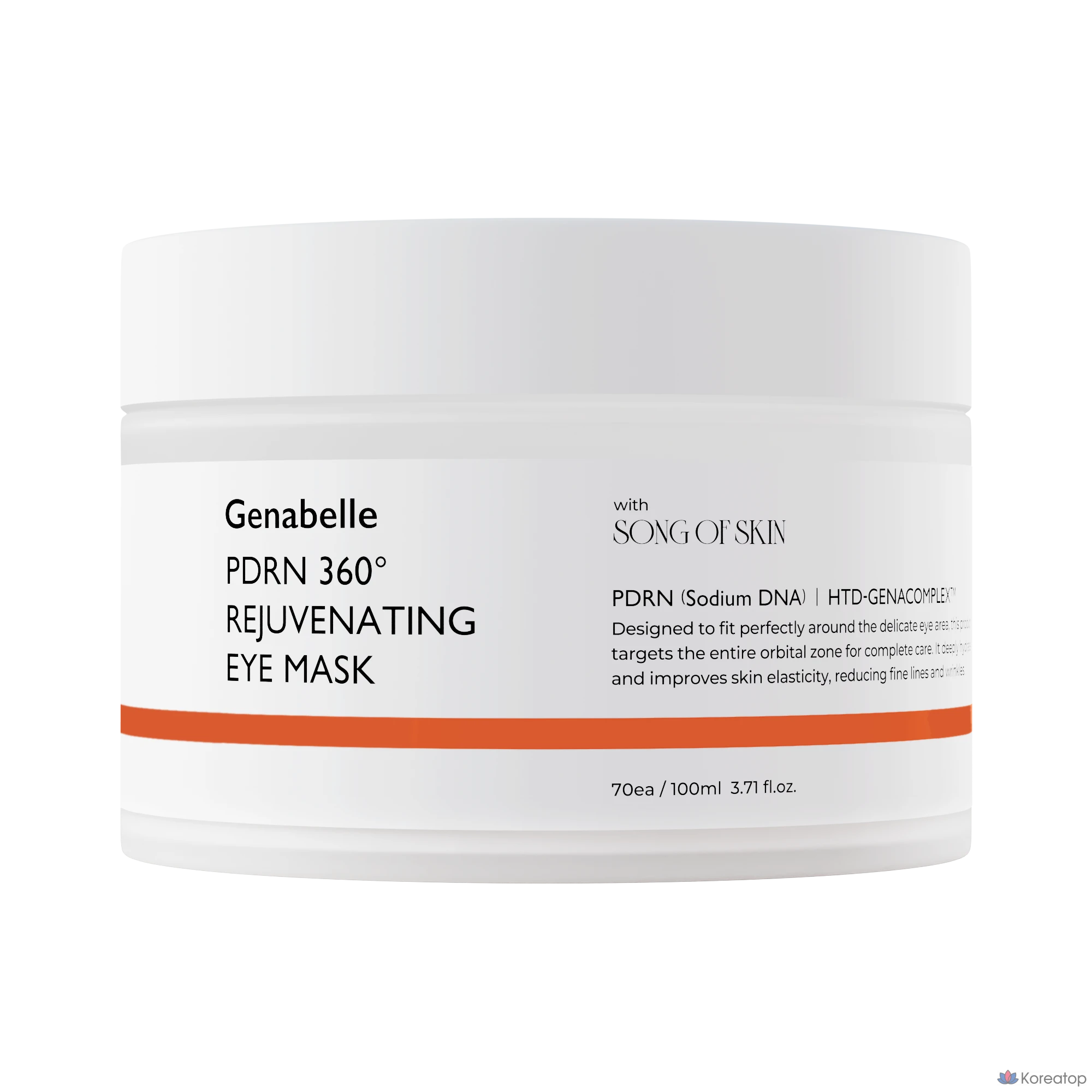 Тканевая маска для лица Genabelle PDRN 360 Rejuvenating Eye Mask, 70 шт.