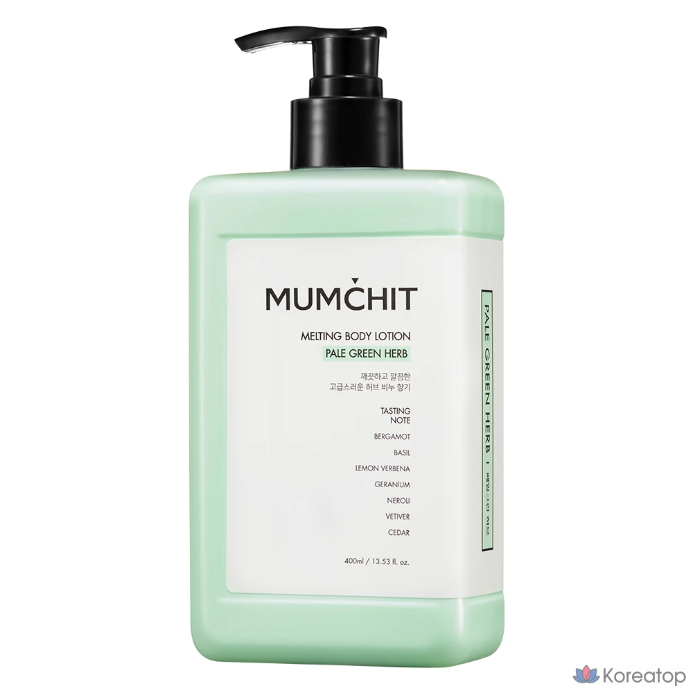 Лосьон для тела MUMCHIT Melting Body Lotion Pale Green Herb, 400 мл, 1 шт.