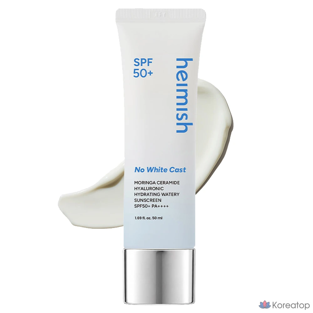 Солнцезащитный крем Heimish Moringa Ceramide Hyaluronic Acid Hydrating Watery Sunscreen SPF50+ PA++++, 50 мл, 1 шт.