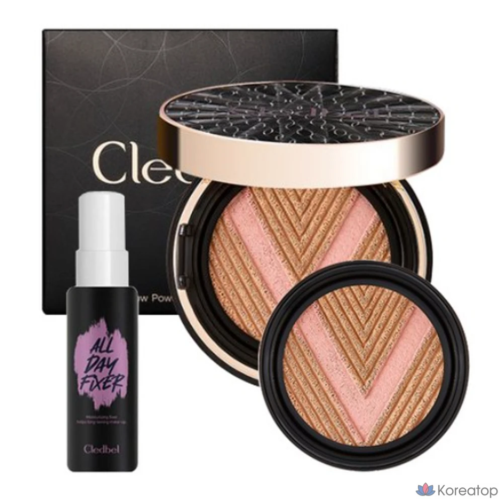 Кушон Cledbel Glow Power Lift V, оттенок 21, 13 г + фиксатор 50 мл, 8 шт.