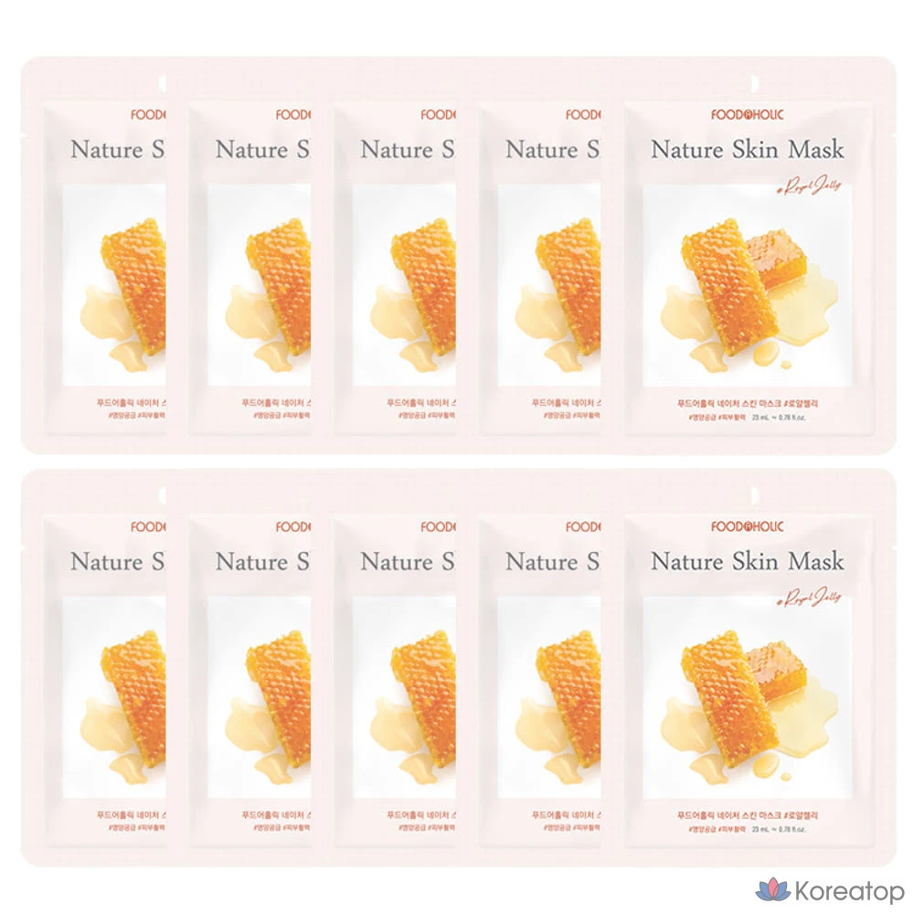 Тканевая маска для лица FoodaHolic Nature Skin Mask Pack Royal Jelly, 40 шт.