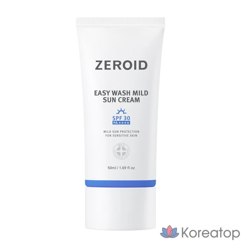 Солнцезащитный крем Zeroid Easy Wash Mild Suncream SPF30/PA++++, 50 мл, 1 шт.