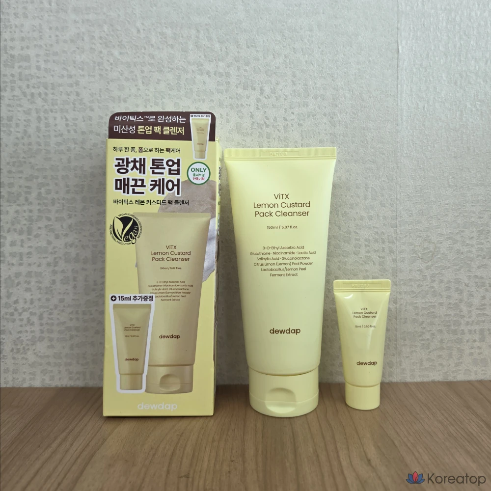 Очищающая пенка dewdap By Tix Lemon Custard Pack Cleanser, 150 мл, 1 шт.