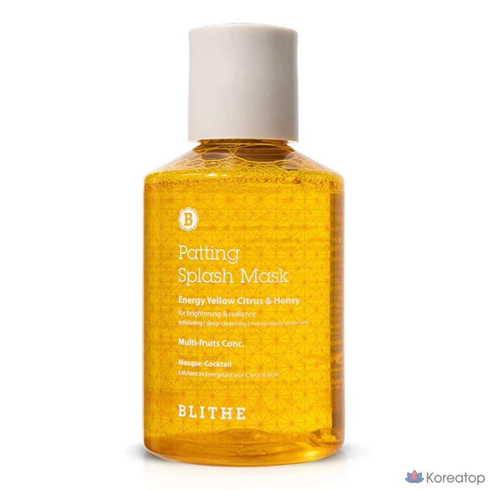 Смываемая маска для лица BLITHE Sesu Pack Tone Up Moisture Low pH Wash-off Mask, оттенок Yellow, 150 мл, 1 шт.