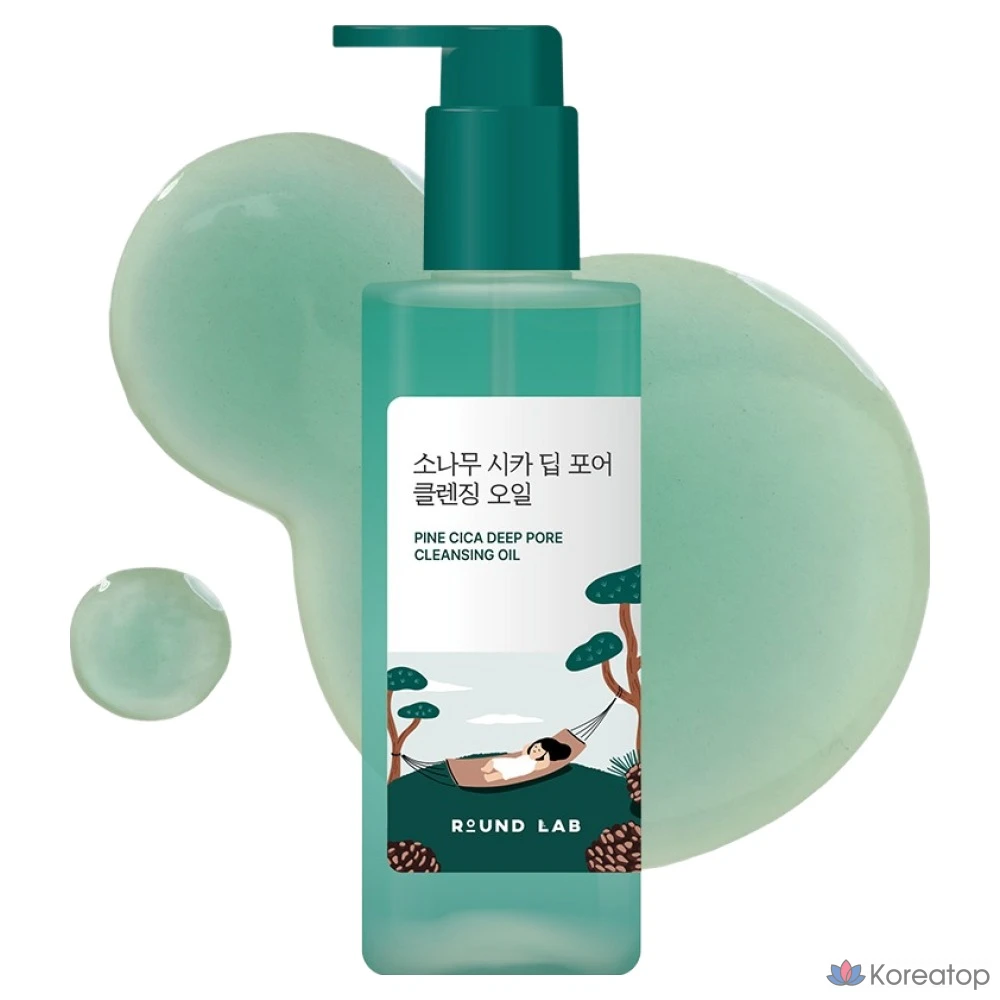 Гидрофильное масло для умывания Round Lab Pine Tree Cica Deep Pore Cleansing Oil, 200 мл, 1 шт.