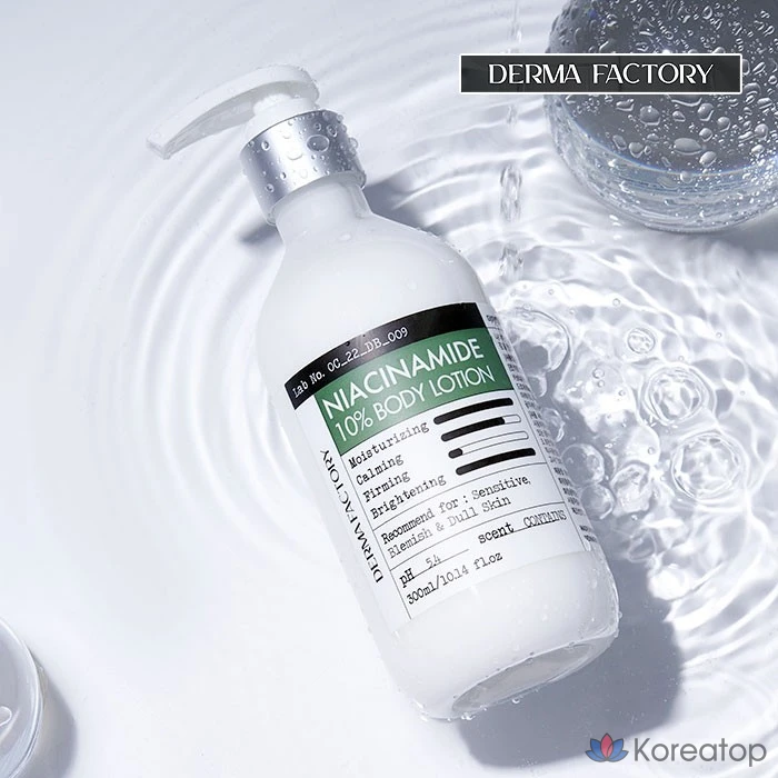 Лосьон для тела Derma Factory Vegan Niacinamide 10% Body Lotion, 300 мл, 1 шт.