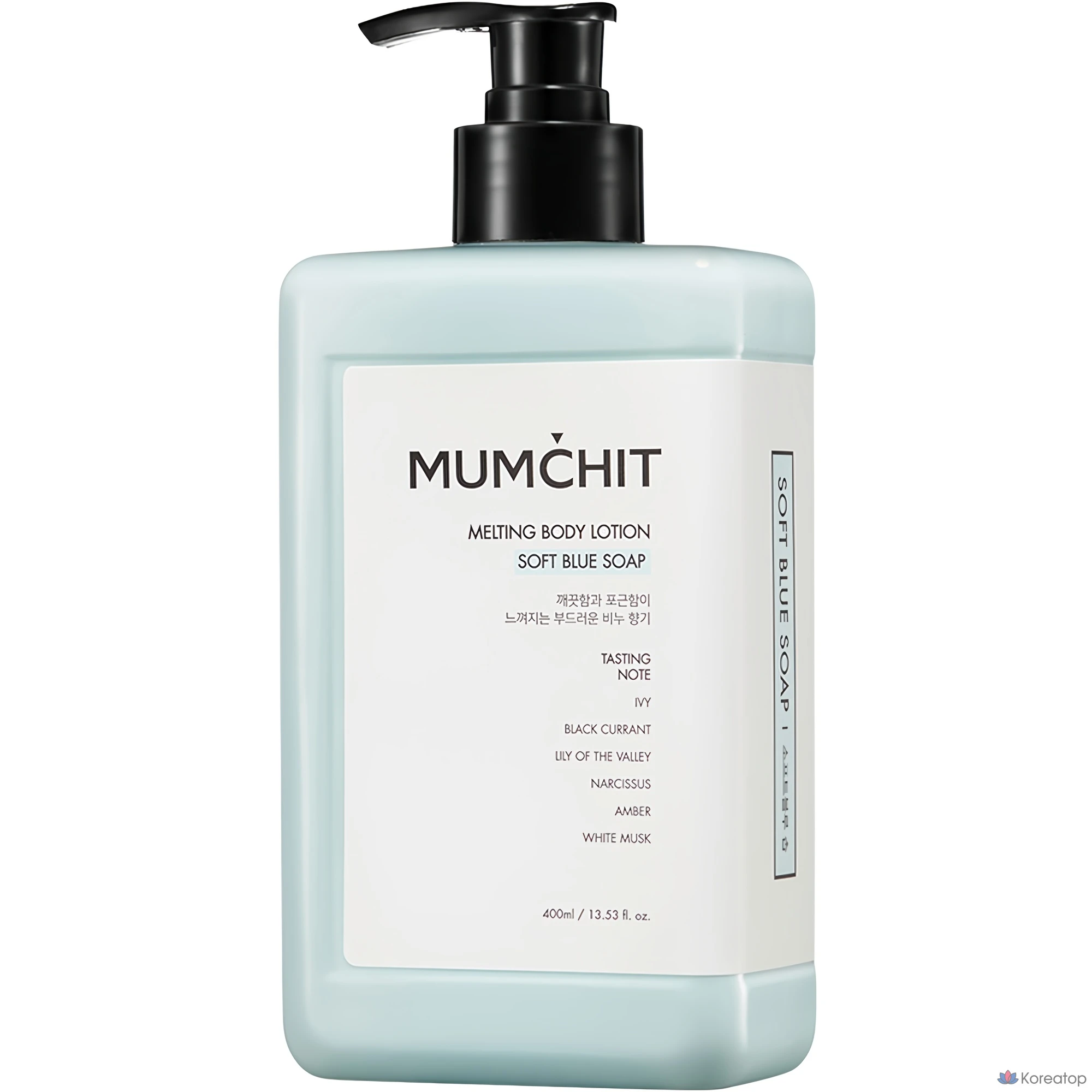 Лосьон для тела MUMCHIT Melting Body Lotion Soft Blue Soap Scent, 400 мл, 1 шт.