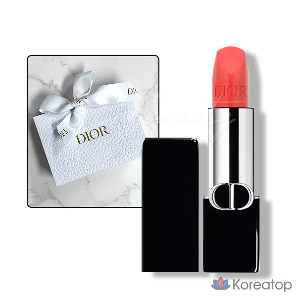 Бальзам для губ Dior Rouge Satin Lip Balm, оттенок 343 Panarea, 3.5 г, 1 шт.