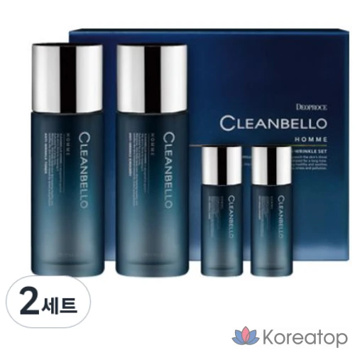 Набор для ухода Deoproce Cleanbella Homme Anti-Wrinkle 4-piece Set (Skin + Lotion), 2 шт.