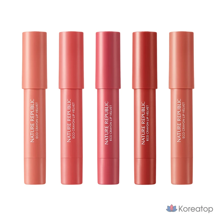 Тинт для губ Nature Republic By Flower Eco Crayon Lip Velvet, оттенок 01 Angel Blush, 1 шт.