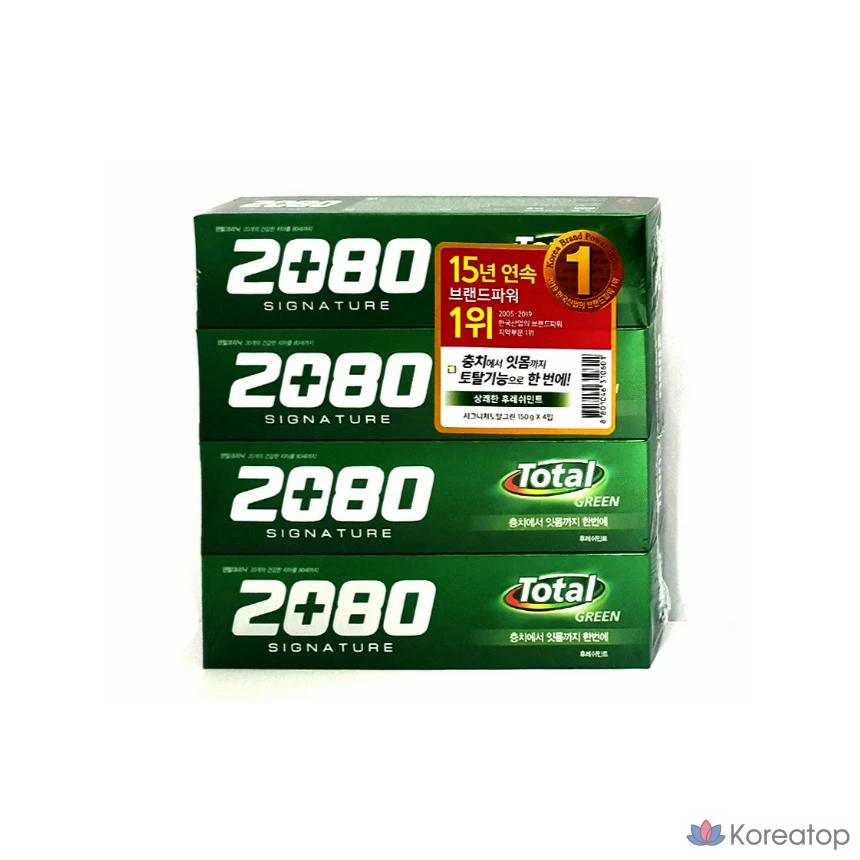 Зубная паста Dental Clinic 2080 Signature Total Green, 125 г, 4 шт.