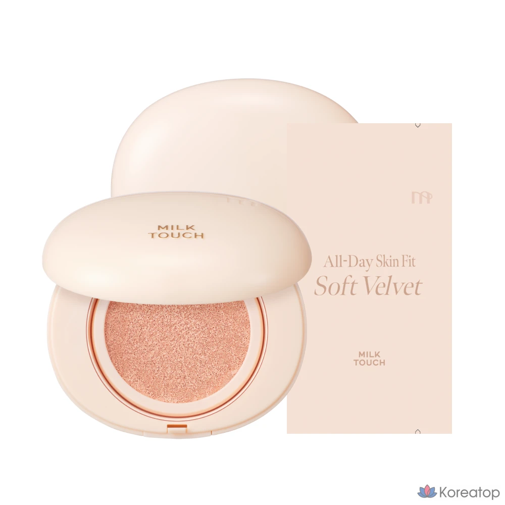 Кушон Milk Touch All Day Skin Fit Soft Velvet Cushion, оттенок 02 Vanilla Ivory, 1 шт.