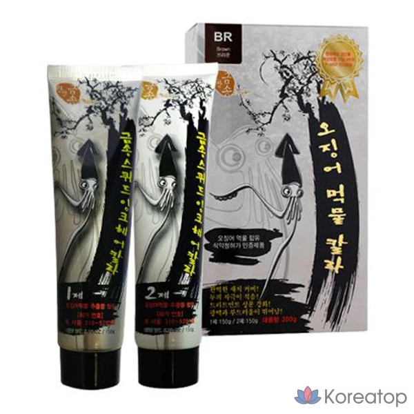 Краска для волос Danahan Newgen Geumsong Squid Ink Hair Color, оттенок Black, 150 мл, 1 шт.