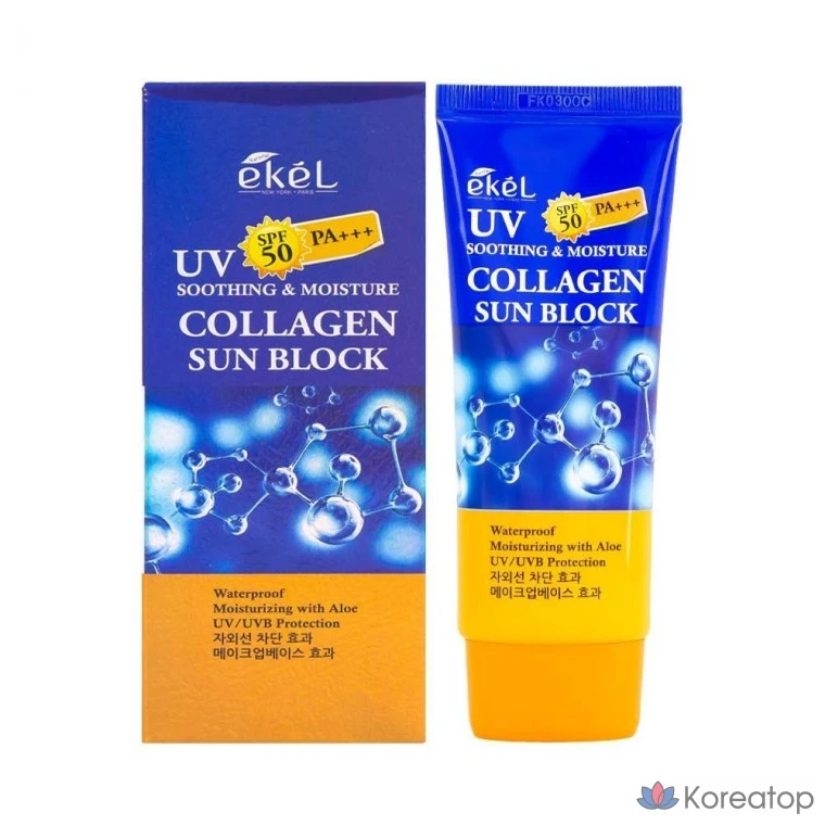 Солнцезащитный крем Ekel Soothing &amp; Moisture Collagen Sunblock, 50 мл, 1 шт.