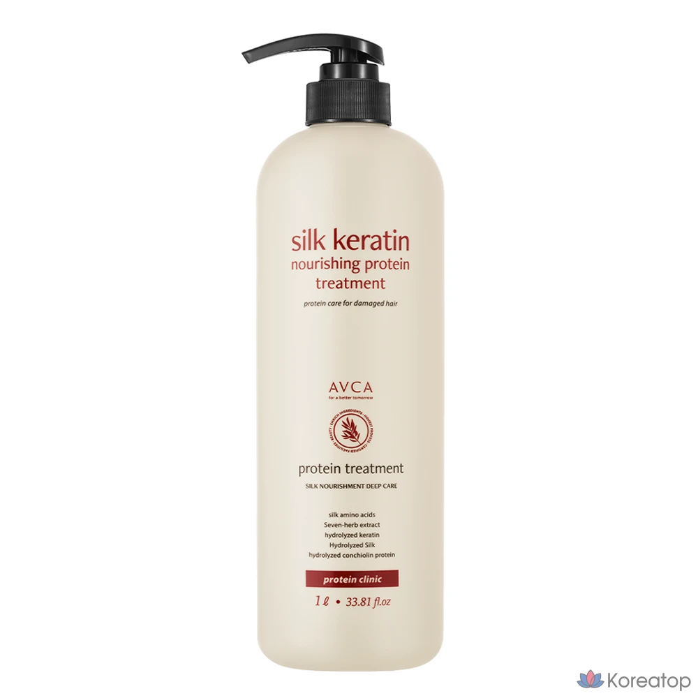Кондиционер-уход AVCA Silk Keratin Nourishing Protein Treatment, 1 л, 1 шт.