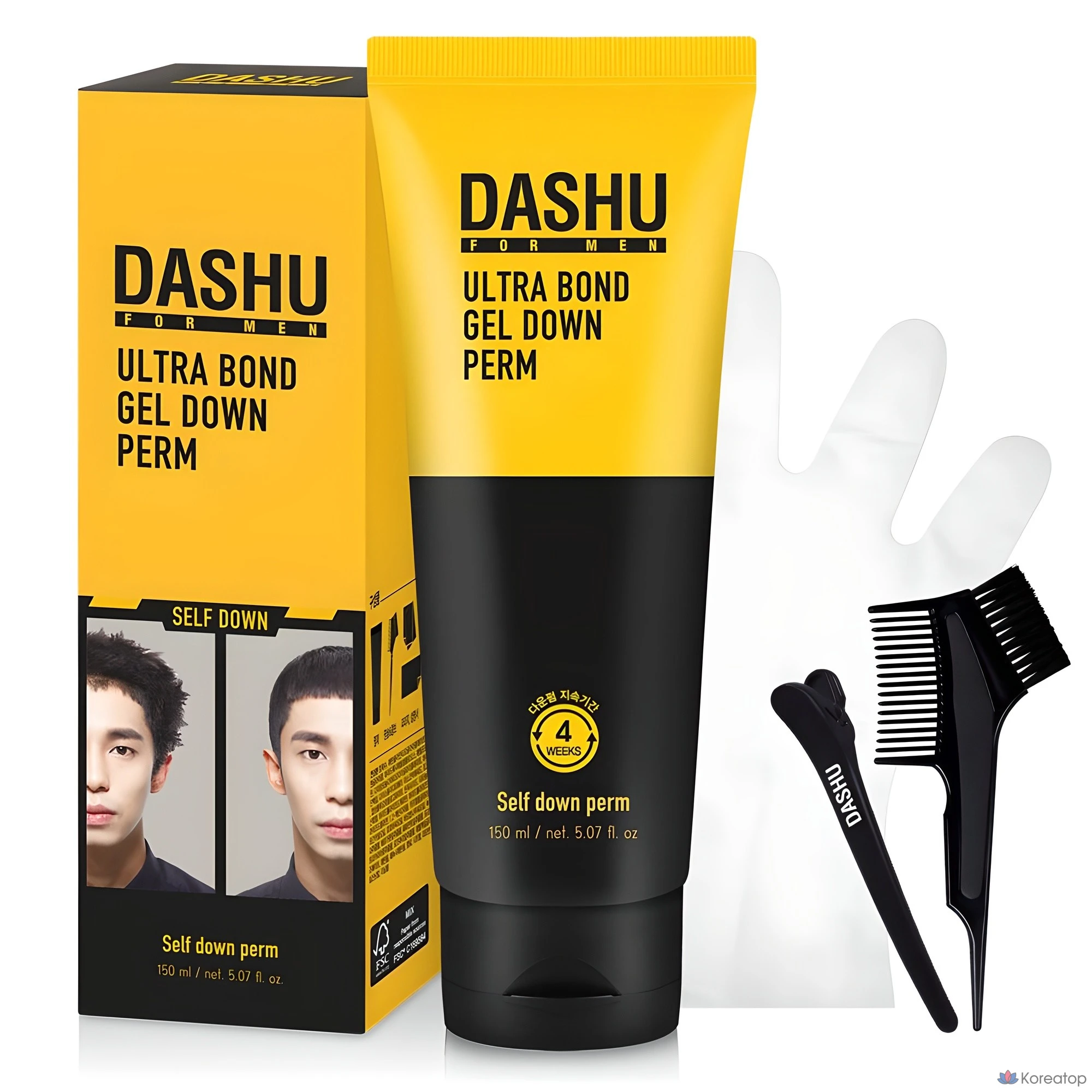 Набор для ухода DASHU For Men Ultra Bond Gel Down Perm Set, 100 мл, 1 шт.