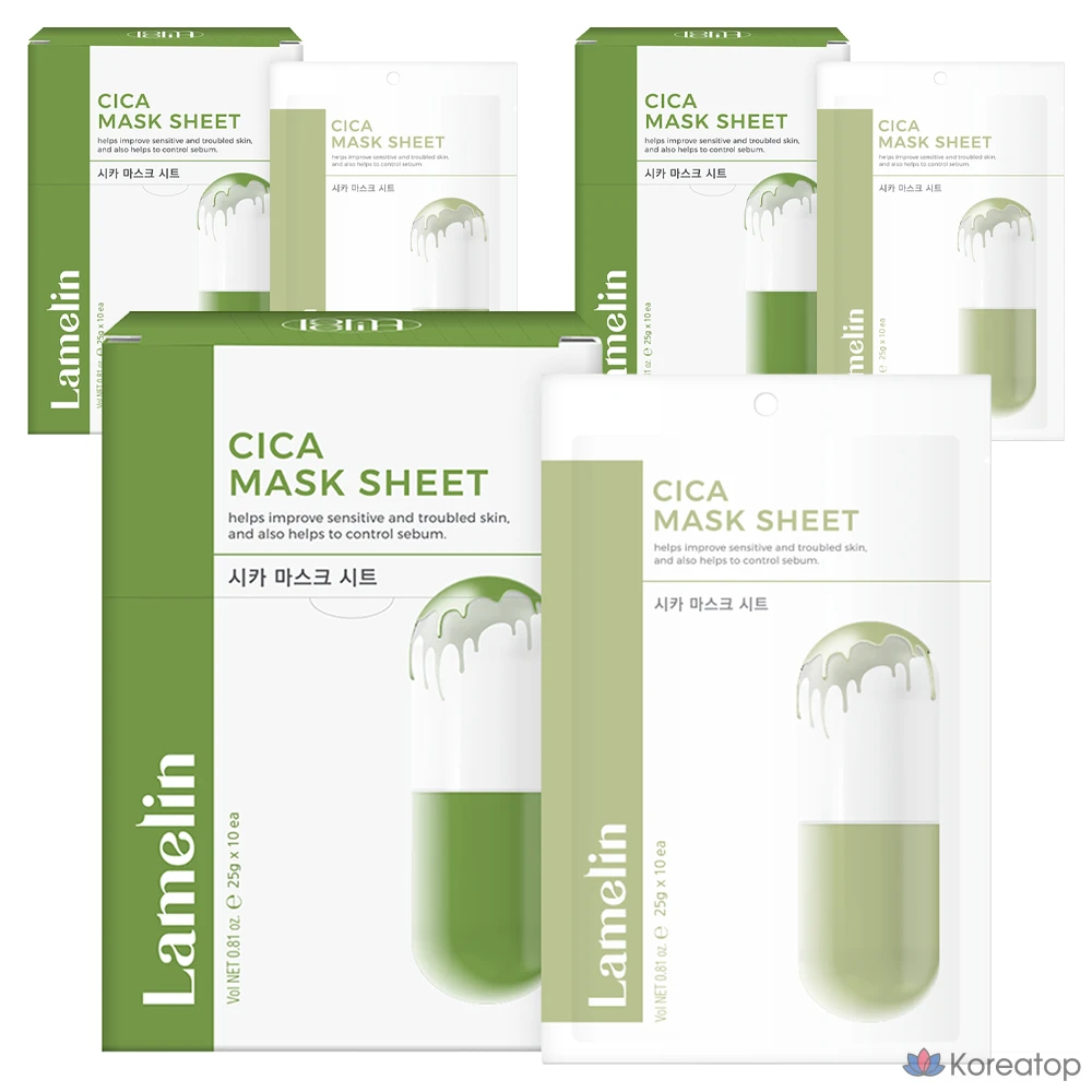 Тканевая маска для лица Lamelin Cica Mask Sheet, 30 шт.