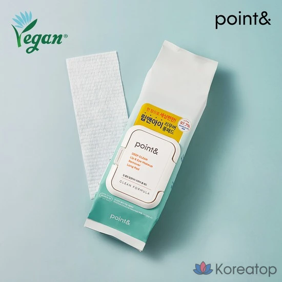 Пэды для снятия макияжа с губ и глаз Point& Deep Clean Long Pad Lip & Eye Remover, 88 шт.