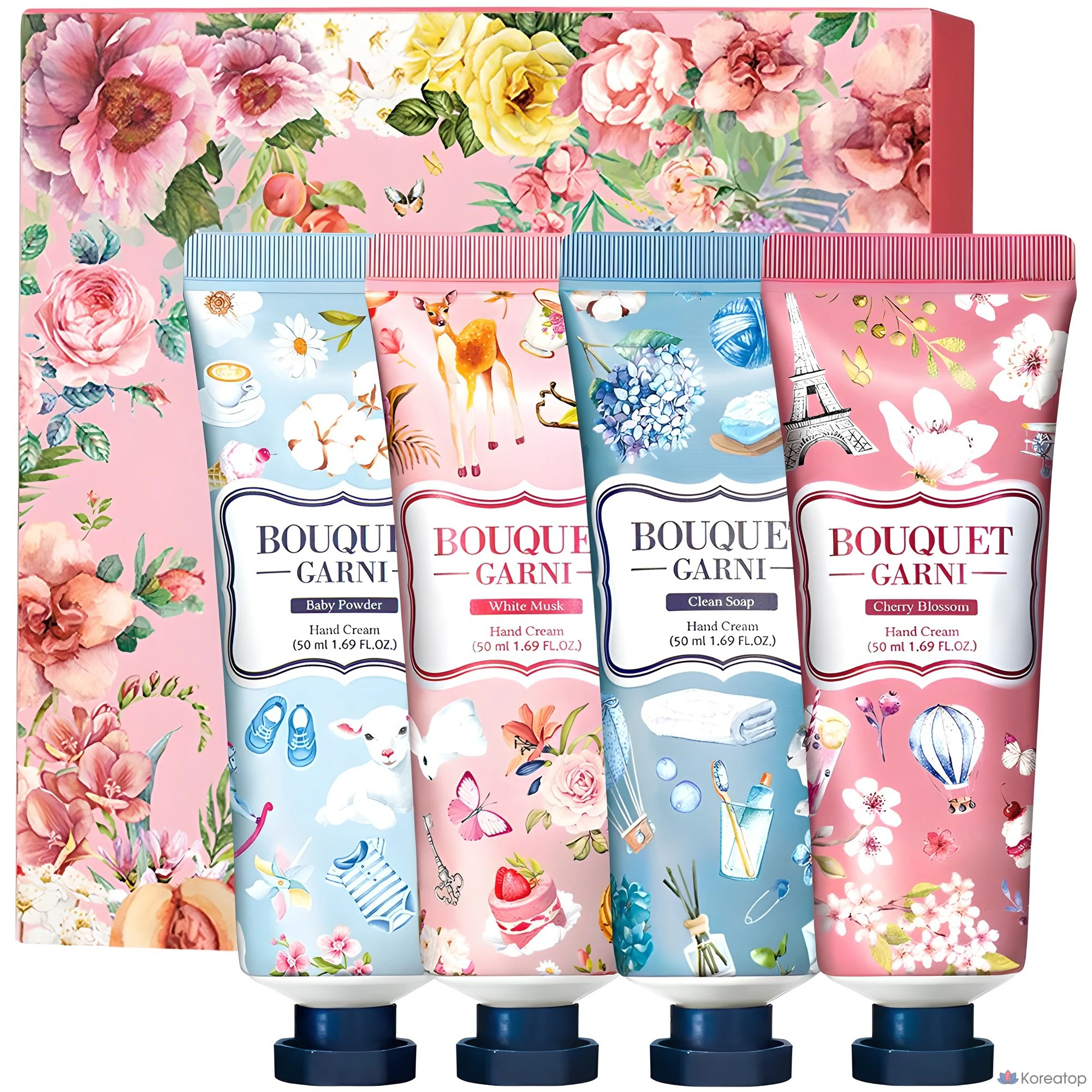 Набор для ухода Bouquet garni Hand Cream 4-piece Set, 1 шт.