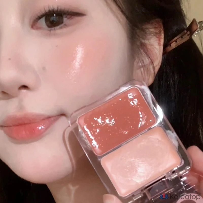 Румяна NAMING Glass Skin Two Tone Blush, оттенок Caramel, 1 шт.