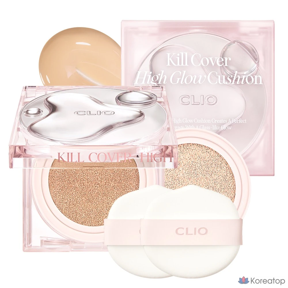 Набор для ухода Clio Kill Cover High Glow Cushion 4-piece Set, оттенок 4 Ginger, 1 шт.