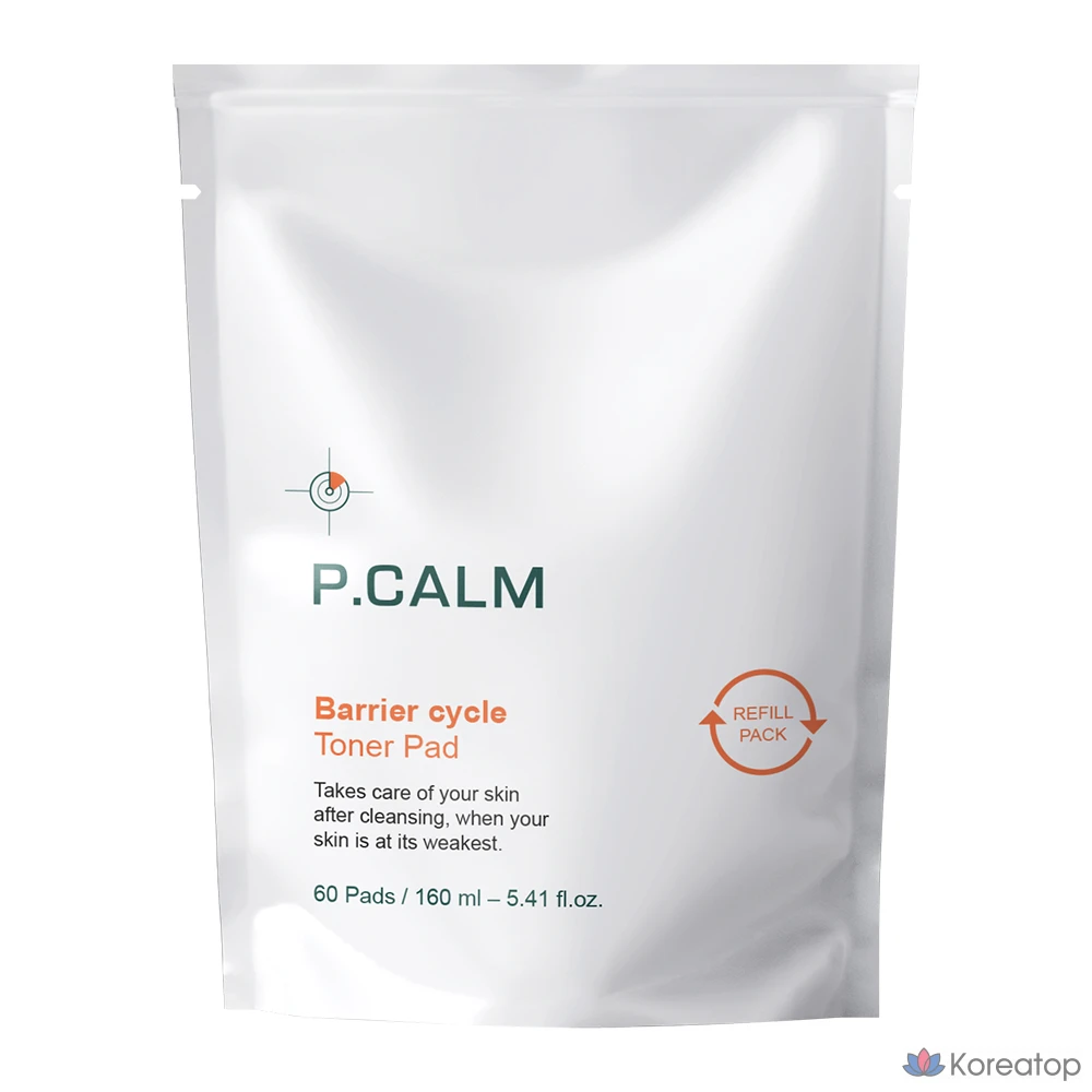Тонер-пэды P.CALM Barrier Cycle Soothing Toner Pads Refill Pack, 60 шт.