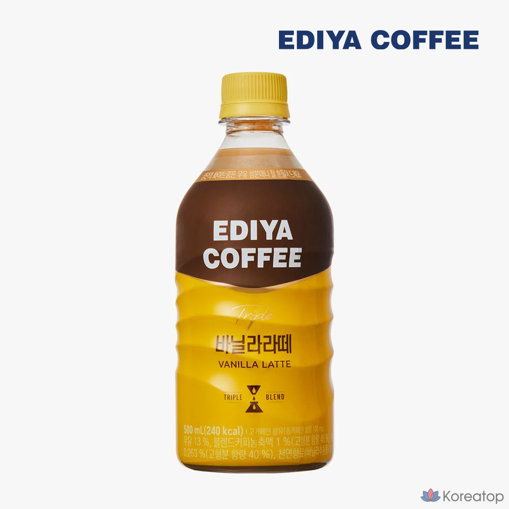Кофейный напиток EDIYA Triple Vanilla Latte, 500 мл, 1 шт.