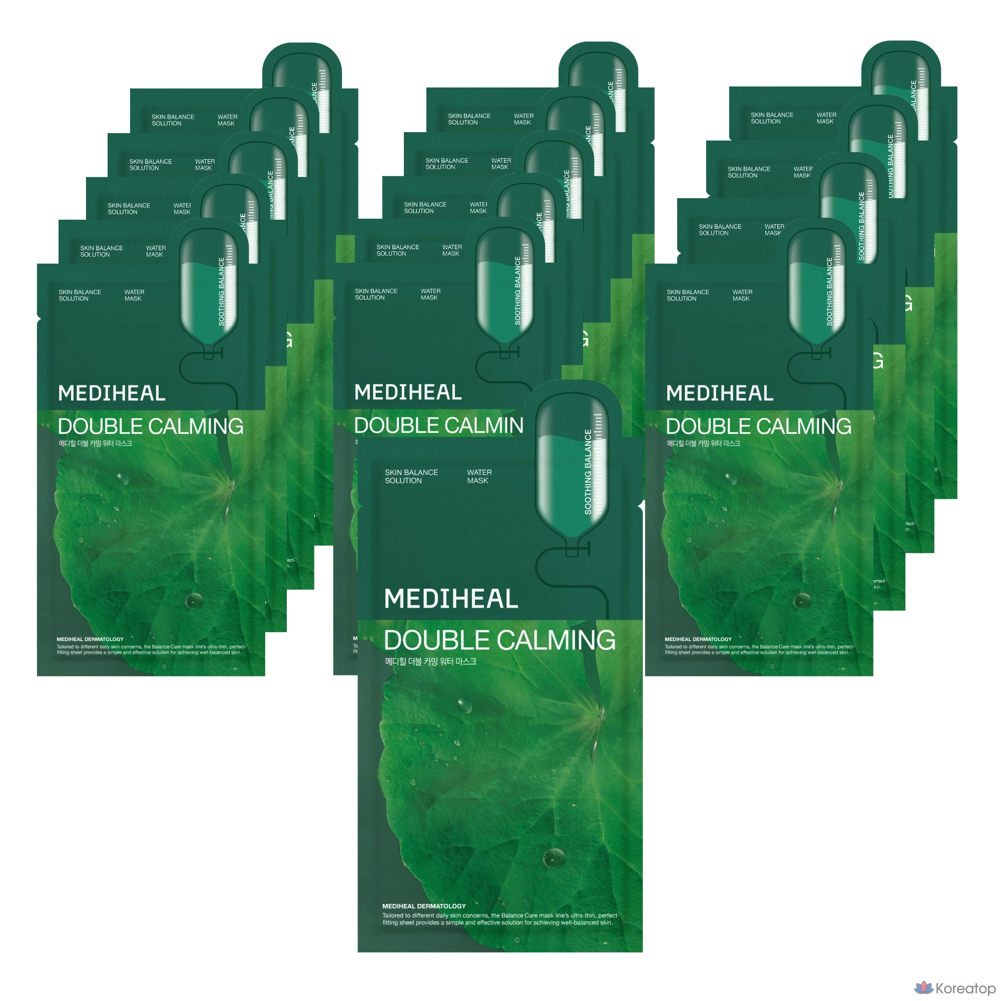 Тканевая маска для лица MEDIHEAL Double Calming Water Mask, 20 мл, 15 шт.