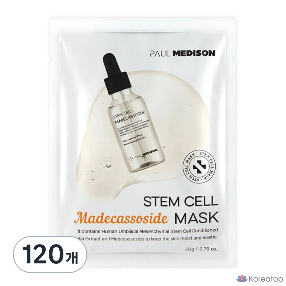 Тканевая маска для лица PAUL MEDISON Stem Cell Madecassoside Mask, 120 шт.