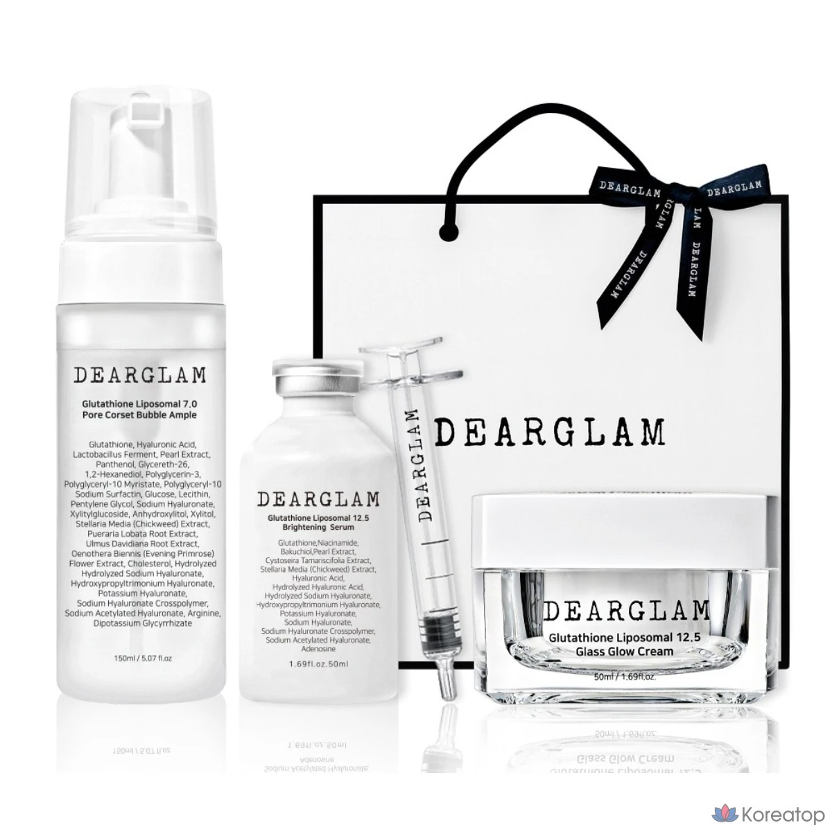 Набор для ухода DEARGLAM Crystal Water Glow Whitening 3-piece Set, 1 шт.