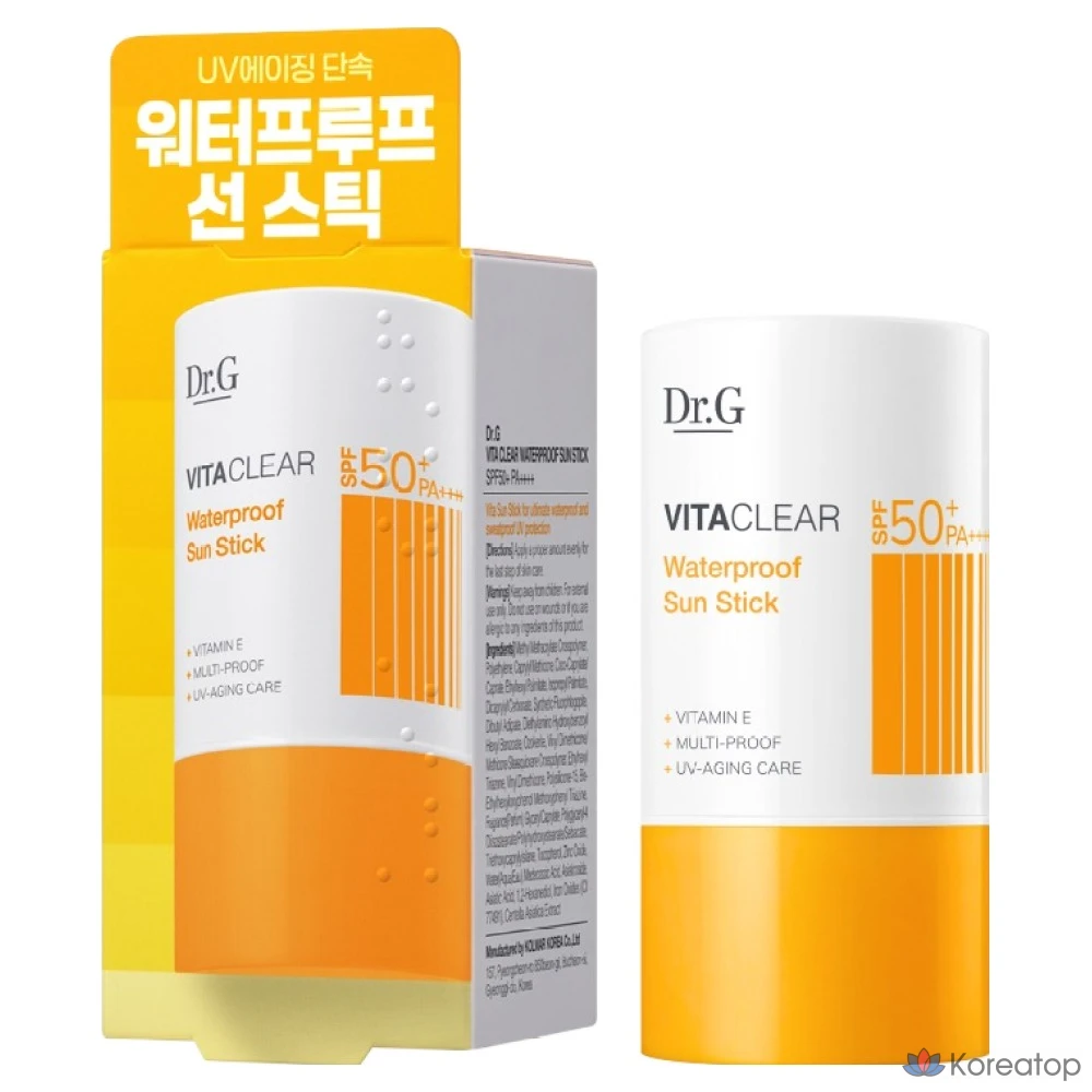 Солнцезащитный стик Dr. G Vita Clear Waterproof Sun Stick SPF50+ PA++++, 21 г, 1 шт.